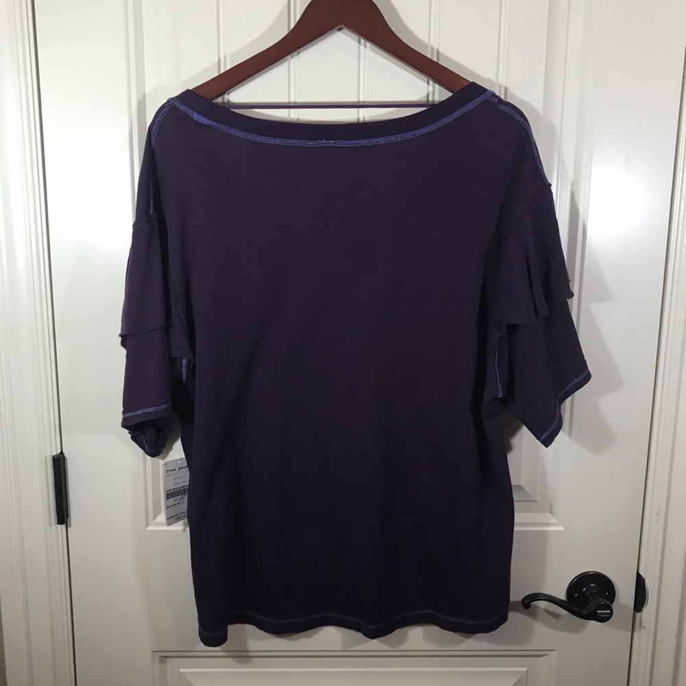 Free People, Abracadabra Tee in purple. - Picture 4 of 7